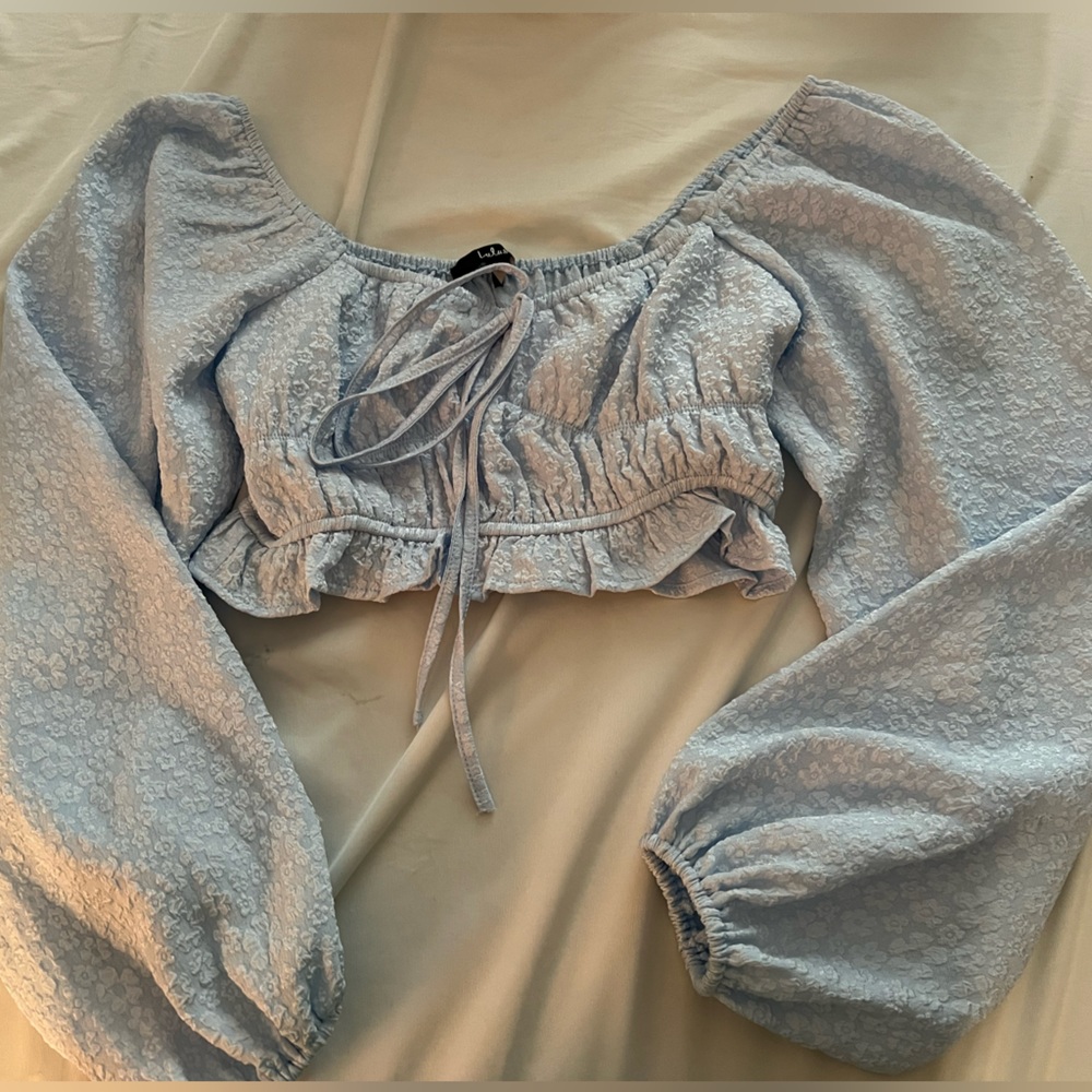 Lulus NWOT blue crop top